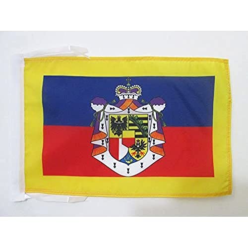 AZ FLAG Flagge STANDARTE des FÜRSTEN VON Liechtenstein 45x30cm mit Kordel - LIECHTENSTEINISCHE Fahne 30 x 45 cm - flaggen Top Qualität von AZ FLAG