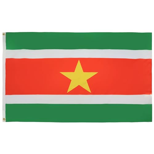 AZ FLAG Flagge SURINAM 150 x 90 cm - Flagge SURINAMESA 90 x 150 cm Polyester, leicht von AZ FLAG