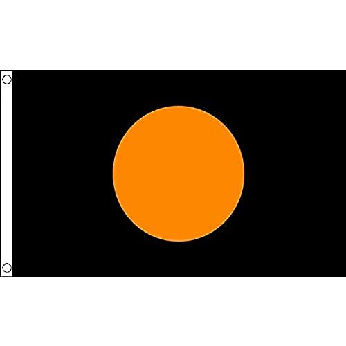 AZ FLAG - Flagge Schwarz Und Orange Schiedsrichter - 90x60 cm - Motorsport Rennleitung Schwarz Und Orange Fahne 100% Polyester mit Messing-Ösen - 50g von AZ FLAG