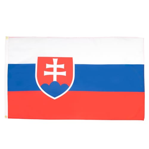 AZ FLAG - Flagge Slowakei - 150x90 cm - Slowakische Fahne 100% Polyester mit Messing-Ösen - 110g von AZ FLAG