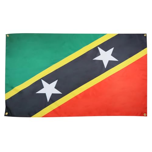 AZ FLAG Flagge St. Kitts und Nevis 150 x 90 cm mit 4 Ösen, Kitti-Nevicianischer Pavillon, für Balkon oder Wand von AZ FLAG