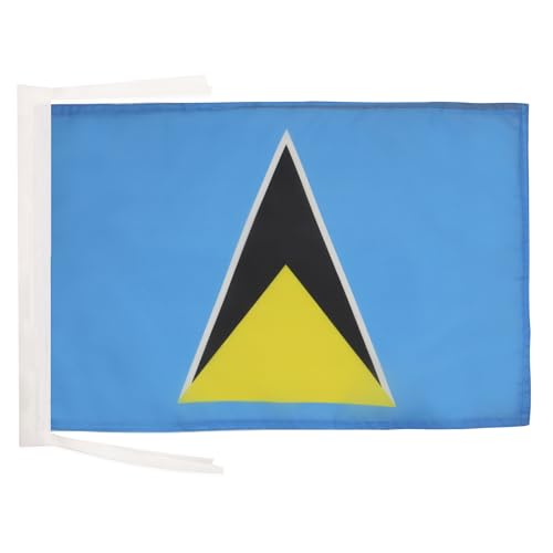 AZ FLAG - Flagge St. Lucia - 45x30 cm Mit Kordel - Santa Lucia Fahne 30 x 45 Cm - Flaggen von AZ FLAG