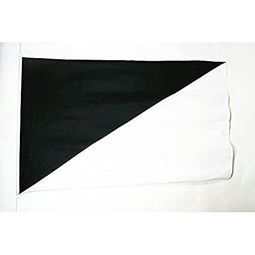 AZ FLAG Flagge Strand SCHWARZ UND Weiss 150x100cm - CHWARZ UND Weiss Fahne 100 x 150 cm Aussenverwendung - flaggen Top Qualität von AZ FLAG