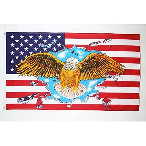 AZ FLAG - Flagge Usa Mit Gelbem Adler - 150x90 cm - Vereinigten Staaten Von Amerika Fahne 100% Polyester mit Messing-Ösen - 110g von AZ FLAG