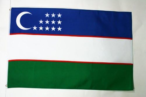 AZ FLAG - Flagge Usbekistan - 150x90 cm - Leichtes Polyester - Usbekische Fahne mit Messing-Ösen - 80g von AZ FLAG