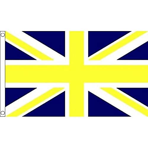 AZ FLAG - Flagge Vereinigte Königreich Blau Und Gelb - 150x90 cm - Union Jack Fahne 100% Polyester mit Messing-Ösen - 110g von AZ FLAG