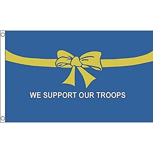 AZ FLAG Flagge WE Support Our Troops BLAU 90x60cm - Soldaten UNTERSTÜTZEN Fahne 60 x 90 cm - flaggen Top Qualität von AZ FLAG