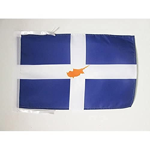 AZ FLAG Flagge ZYPERNGRIECHEN 45x30cm mit Kordel - ZYPERNGRIECHEN Fahne 30 x 45 cm - flaggen Top Qualität von AZ FLAG