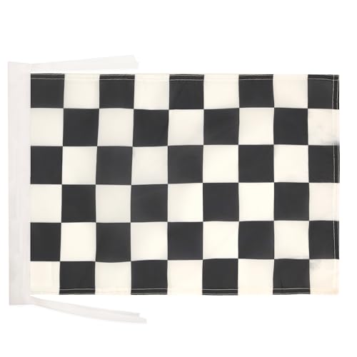 AZ FLAG - Flagge Zielflagge Schwarzes Und Weisses - 45x30 cm Mit Kordel - Schwarz-Weisse Rennflagge Fahne 30 x 45 Cm - Flaggen von AZ FLAG