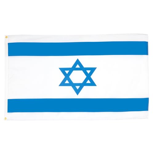 AZ FLAG Israelische Flagge, 150 x 90 cm, 100 % Polyester, mit integrierten Metallösen, 5 Stück von AZ FLAG
