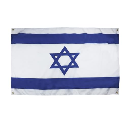 AZ FLAG Israelische Flagge, 150 x 90 cm, mit 4 Ösen, israelischer Pavillon für Balkon oder Wand AZ FLAG Israelische Flagge, 150 x 90 cm, mit 4 Ösen, israelischer Pavillon für Balkon oder Wand von AZ FLAG