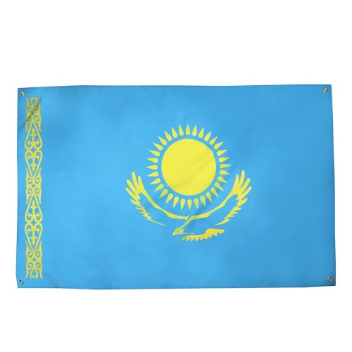 AZ FLAG Kasachstan Flagge 150 x 90 cm mit 4 Ösen, Kasachischer Pavillon für Balkon oder Wand von AZ FLAG