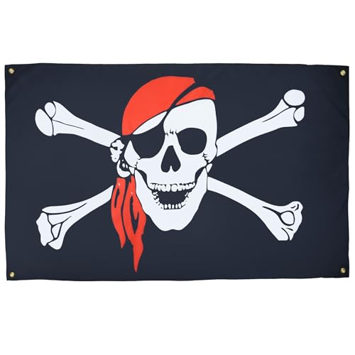 AZ FLAG Piratenflagge, Schal, rot, 150 x 90 cm, mit 4 Ösen, Caprihose, für Balkon oder Wand AZ FLAG Piratenflagge, Schal, rot, 150 x 90 cm, mit 4 Ösen, Caprihose, für Balkon oder Wand von AZ FLAG
