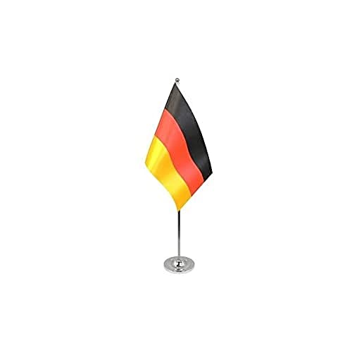 PRESTIGE TISCHFLAGGE DEUTSCHLAND 22x15cm metall - DEUTSCHE TISCHFAHNE 15 x 22 cm - flaggen AZ FLAG von AZ FLAG