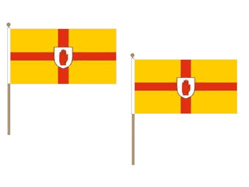 AZ FLAG STOCKFLAGGE Provinz Ulster 45x30cm mit holzmast - 10 stück Ulster STOCKFAHNE 30 x 45 cm - flaggen von AZ FLAG