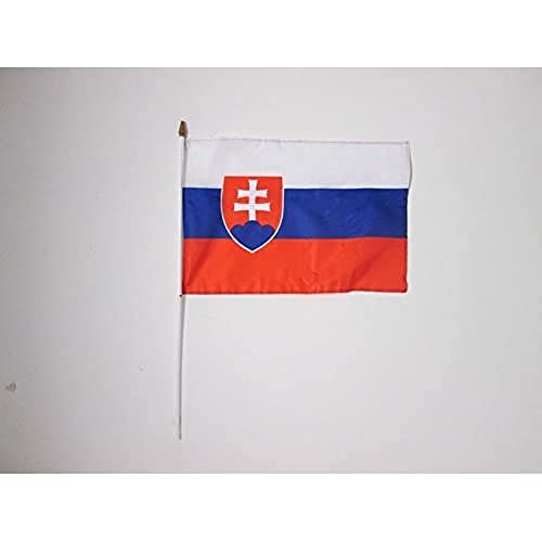 STOCKFLAGGE SLOWAKEI 45x30cm mit mast - 10 stück SLOWAKISCHE STOCKFAHNE 30 x 45 cm - flaggen AZ FLAG von AZ FLAG