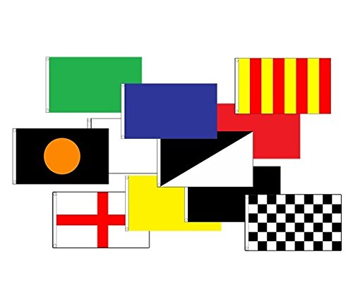 AZ FLAG Satz mit 11 FLAGGEN AUTORENNEN 90x60cm - AUTOMOBILSPORT Fahne 60 x 90 cm - Flagge Top Qualität von AZ FLAG