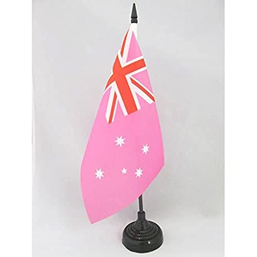 AZ FLAG TISCHFLAGGE AUSTRALIEN ROSA 21x14cm - AUSTRALISCHE TISCHFAHNE 14 x 21 cm - flaggen von AZ FLAG