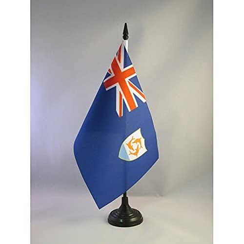 AZ FLAG TISCHFLAGGE Anguilla 21x14cm - Anguilla TISCHFAHNE 14 x 21 cm - flaggen von AZ FLAG