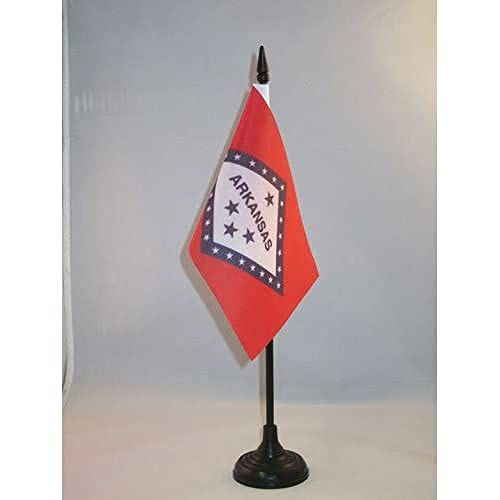 AZ FLAG TISCHFLAGGE Arkansas 15x10cm - Bundesstaat Arkansas TISCHFAHNE 10 x 15 cm - flaggen von AZ FLAG