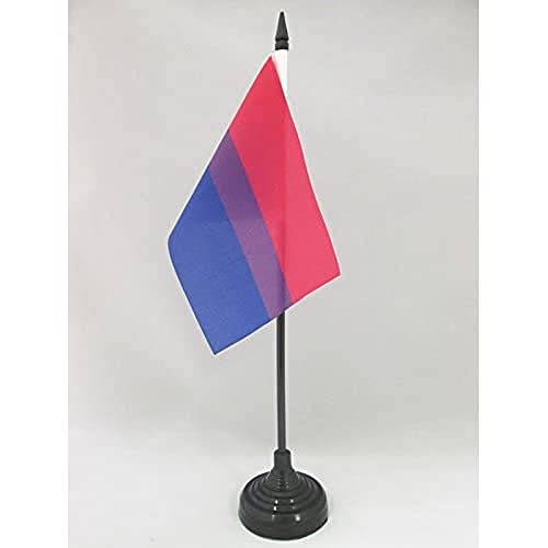 AZ FLAG TISCHFLAGGE BISEXUELLEN 15x10cm - BISEXUALITÄT TISCHFAHNE 10 x 15 cm - flaggen von AZ FLAG