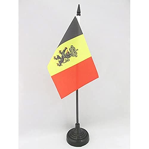 AZ FLAG TISCHFLAGGE Belgien DIENSTFLAGGE 15x10cm - BELGIENS TISCHFAHNE 10 x 15 cm - flaggen von AZ FLAG