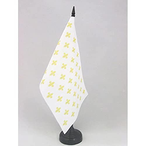 TISCHFLAGGE BLUME GOLD- UND WEISS LILIE 21x14cm - LILIE TISCHFAHNE 14 x 21 cm - flaggen AZ FLAG von AZ FLAG