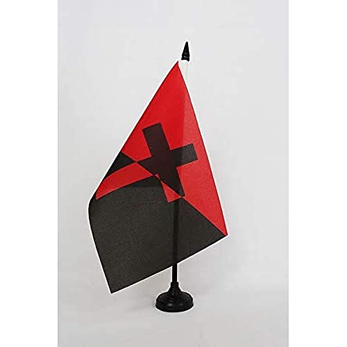 AZ FLAG TISCHFLAGGE CHRISTLICHER ANARCHISMUS 21x14cm - Anarchie TISCHFAHNE 14 x 21 cm - flaggen von AZ FLAG