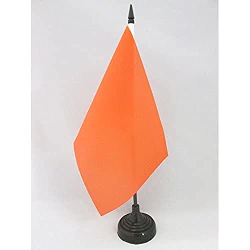 AZ FLAG TISCHFLAGGE EINFARBIG ORANGE 21x14cm - EINFARBIG TISCHFAHNE 14 x 21 cm - flaggen von AZ FLAG