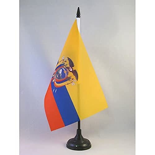AZ FLAG TISCHFLAGGE Ecuador 21x14cm - EKUADORIANISCHE TISCHFAHNE 14 x 21 cm - flaggen von AZ FLAG