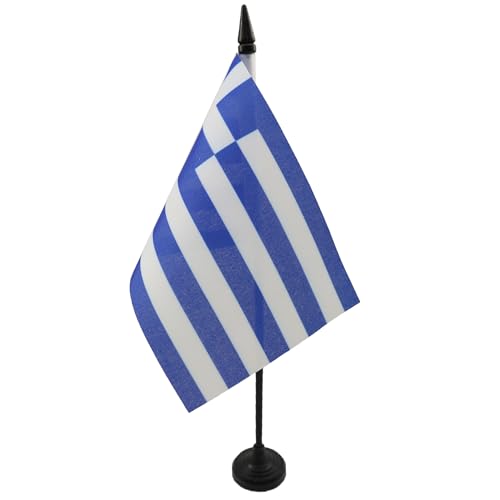 TISCHFLAGGE GRIECHENLAND 15x10cm - GRIECHISCHE TISCHFAHNE 10 x 15 cm - flaggen AZ FLAG von AZ FLAG