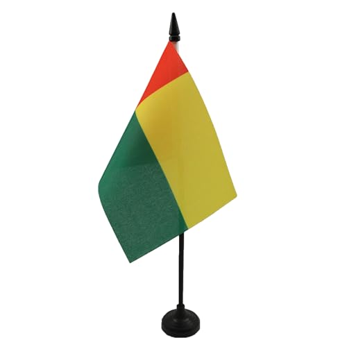 AZ FLAG - Tischflagge Guinea-Bissau - 15x10 cm - Bissau-Guineische Tischfahne 10 x 15 Cm - Flaggen von AZ FLAG