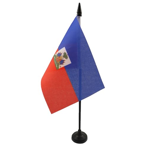 AZ FLAG - Tischflagge Haiti - 15x10 cm - Haitianische Tischfahne 10 x 15 Cm - Flaggen von AZ FLAG