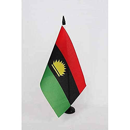 AZ FLAG TISCHFLAGGE IGBO VON Nigeria 21x14cm - IBO TISCHFAHNE 14 x 21 cm - flaggen von AZ FLAG