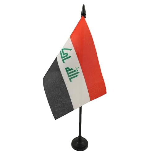 AZ FLAG - Tischflagge Irak - 15x10 cm - Irakische Tischfahne 10 x 15 Cm - Flaggen von AZ FLAG