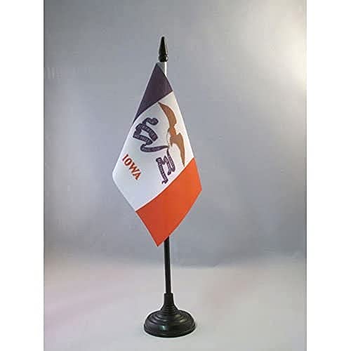AZ FLAG TISCHFLAGGE Iowa 15x10cm - Bundesstaat Iowa TISCHFAHNE 10 x 15 cm - flaggen von AZ FLAG