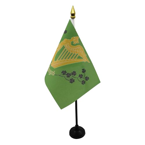 AZ FLAG - Tischflagge Irland Erin Go Bragh - 15x10 cm Goldene Splitze - Erin Go Braugh Tischfahne 10 x 15 cm - Flaggen von AZ FLAG