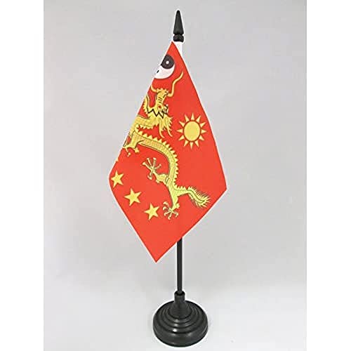 AZ FLAG - Tischflagge Kaiserliches China Neu - 15x10 cm - Chinesische Tischfahne 10 x 15 Cm - Flaggen von AZ FLAG