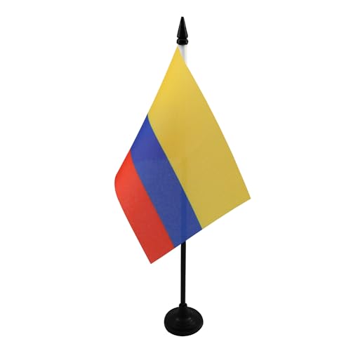 AZ FLAG - Tischflagge Kolumbien - 15x10 cm - Kolumbianische Tischfahne 10 x 15 Cm - Flaggen von AZ FLAG