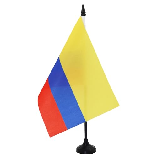 AZ FLAG - Tischflagge Kolumbien - 21x14 cm - Kolumbianische Tischfahne 14 x 21 Cm - Flaggen von AZ FLAG