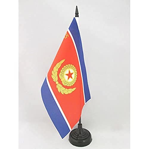 AZ FLAG TISCHFLAGGE KOREANISCHE HEER VOLKSARMEE 21x14cm - DEMOKRATISCHEN Volksrepublik Korea TISCHFAHNE 14 x 21 cm - flaggen von AZ FLAG