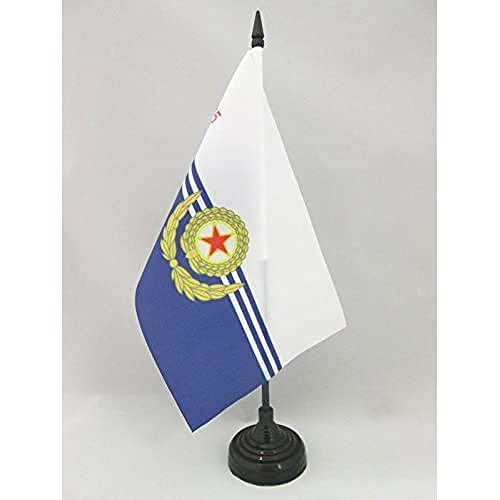 AZ FLAG - Tischflagge Koreanische Volksmarine Volksarmee - 21x14 cm - Demokratischen Volksrepublik Korea Tischfahne 14 x 21 Cm - Flaggen von AZ FLAG