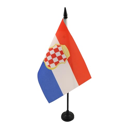 AZ FLAG - Tischflagge Kroatische Republik Herceg-Bosna 1991-1994 - 21x14 cm - Hr Hb Tischfahne 14 x 21 Cm - Flaggen von AZ FLAG
