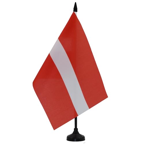 AZ FLAG TISCHFLAGGE LETTLAND 21x14cm - LETTISCHE TISCHFAHNE 14 x 21 cm - flaggen von AZ FLAG