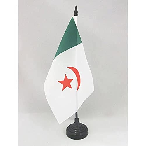 AZ FLAG TISCHFLAGGE NATIONALISTISCHE ALGERIEN 1960 21x14cm - UNABHÄNGIGKEITS TISCHFAHNE 14 x 21 cm - flaggen von AZ FLAG