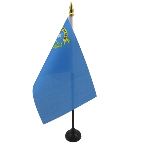AZ FLAG - Tischflagge Nevada - 15x10 cm Goldene Splitze - Bundesstaat Nevada Tischfahne 10 x 15 Cm - Flaggen von AZ FLAG