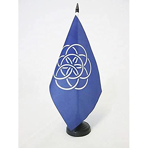 AZ FLAG TISCHFLAGGE Planet Erde 21x14cm - Blauer Planet TISCHFAHNE 14 x 21 cm - flaggen von AZ FLAG