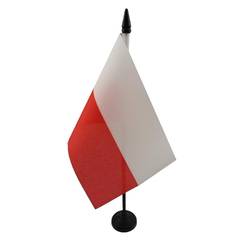 AZ FLAG TISCHFLAGGE Polen 15x10cm - POLNISCHE TISCHFAHNE 10 x 15 cm - flaggen von AZ FLAG