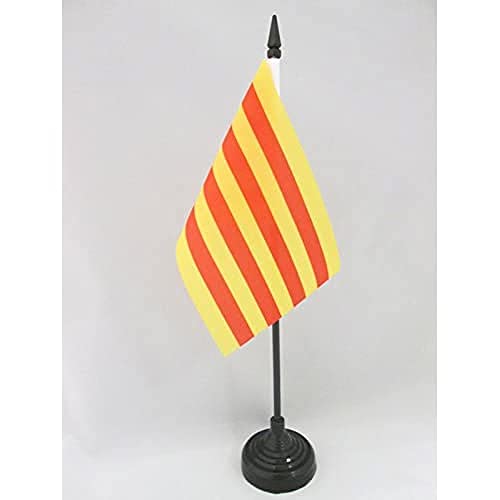 AZ FLAG TISCHFLAGGE Provinz Roussillon 15x10cm - Provinz Roussillon TISCHFAHNE 10 x 15 cm - flaggen von AZ FLAG