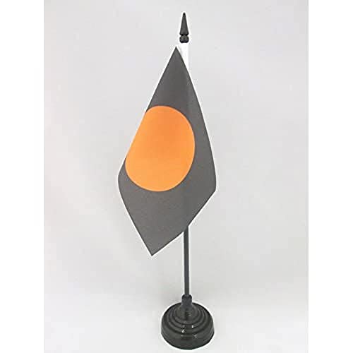 AZ FLAG - Tischflagge Schwarz Und Orange Schiedsrichter - 15x10 cm - Motorsport Rennleitung Schwarz Und Orange Tischfahne 10 x 15 cm - Flaggen von AZ FLAG